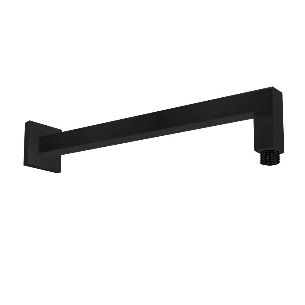 DUVARDAN DUŞ BAŞLIĞI BORUSU 344 MM KARE MAT SİYAH