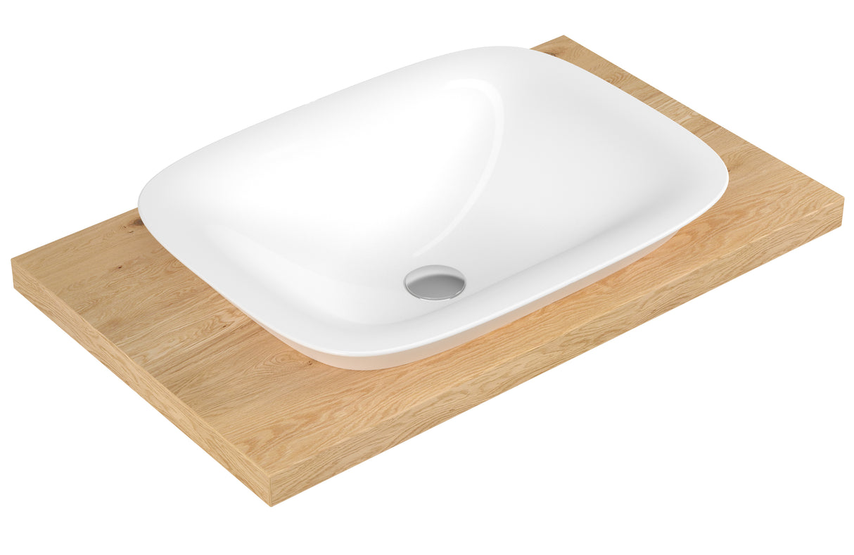 HERA TEZGAH ÜSTÜ BATARYA DELİKSİZ LAVABO (46x60)